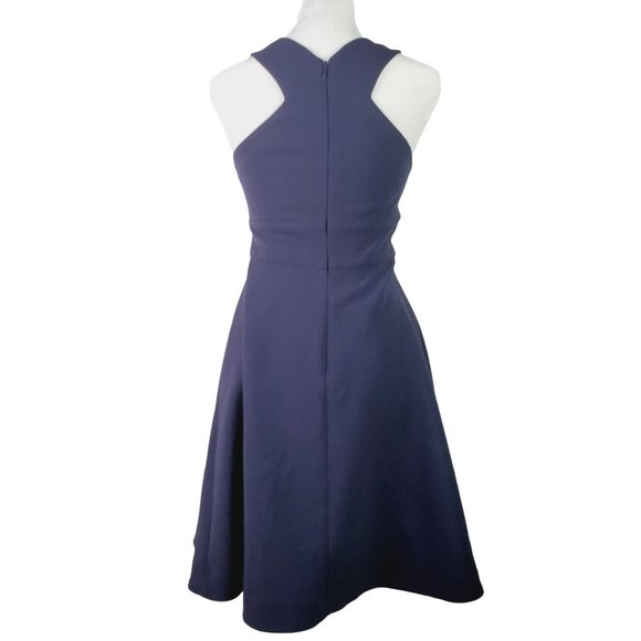 Likely Kensington Fit and Flare Cutout Mini Navy Blue Lined Dress, Size 2 - Picture 3 of 10